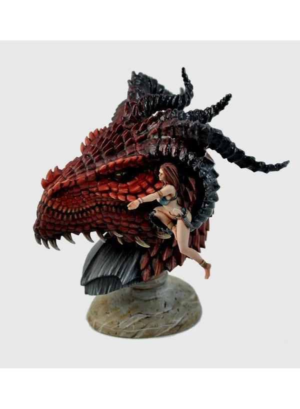 1/32 Dark Fantasy Dragon Head, Resin Model Bust Kit, Fantasy Theme, Unassembled and Unpainted