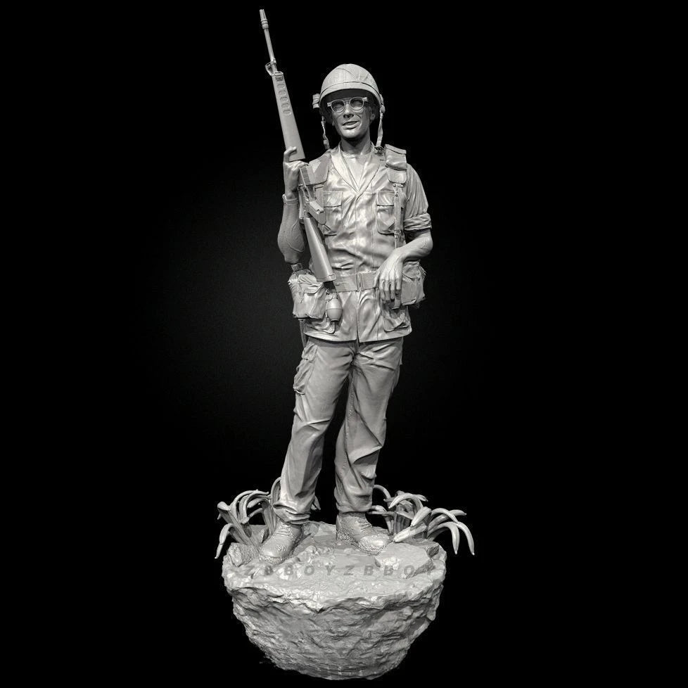 75mm Vietnam War U.S. Soldiers, 4 Figures, Resin Model Figure Kit, Unassembled and Unpainted