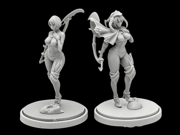 45mm Sickle Knight, Resin Model Figure Kit, Fantasy Theme, Unassembled and Unpainted