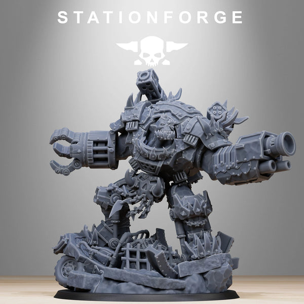 Orkaz War Boss, Resin Model Figure Kit, Sci-Fi Theme, Unassembled and Unpainted