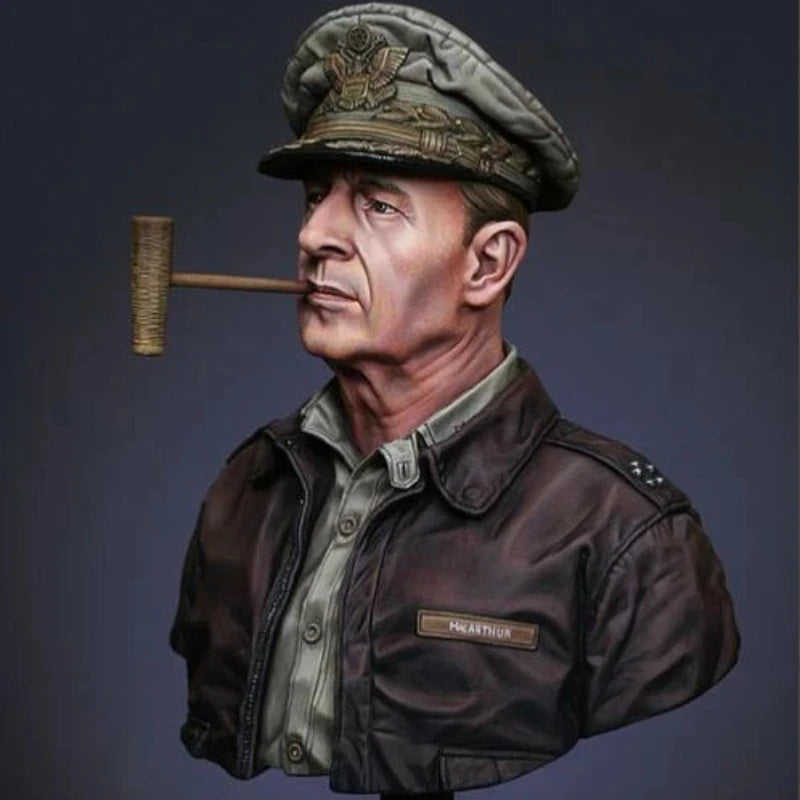 1/10 WWII American General, Resin Model Bust Kit, Unassembled and Unpainted