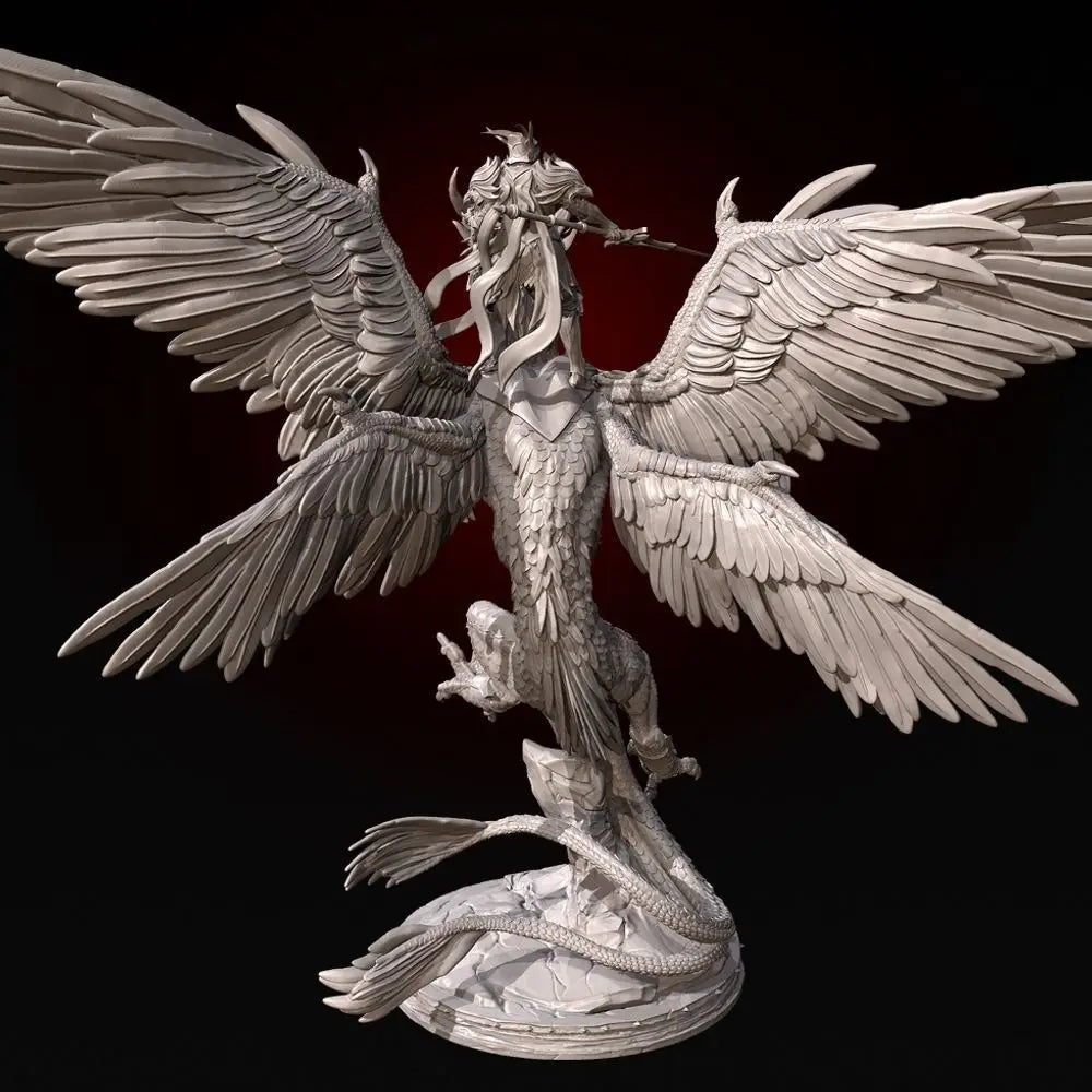 120mm Celestial Dragon Knight, Resin Model Figure Kit, Fantasy Theme, Unassembled and Unpainted