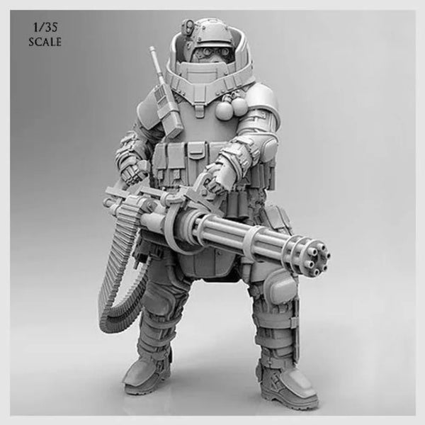 1/35 Commando Exoskeleton, Resin Model Figure Kit, Sci-Fi Theme, Unassembled and Unpainted