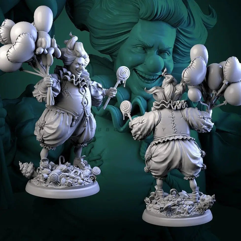 75mm Circus Clown Marionette, Resin Model Figure Kit, Anime Theme, Unassembled and Unpainted