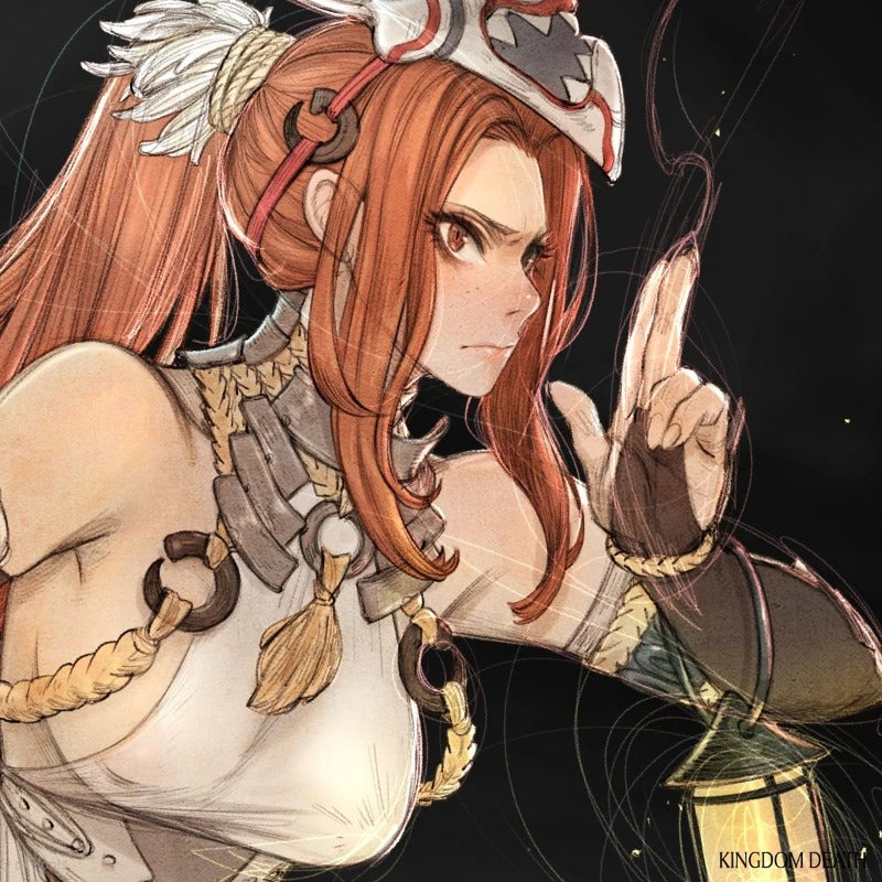 30mm Sorceress with Dual Staffs and Flowing Hair, Resin Model Figure Kit, Fantasy Theme, Unassembled and Unpainted