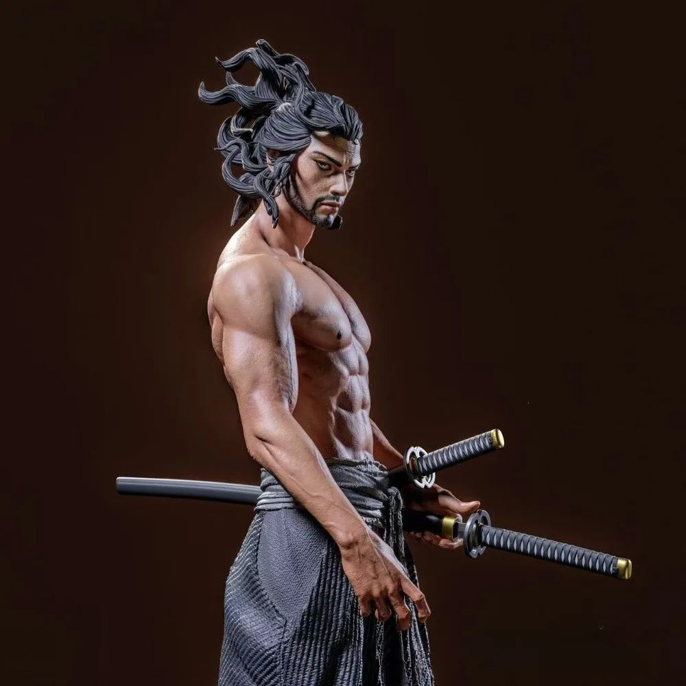 75mm Medieval Miyamoto Musashi Samurai, Resin Model Figure Kit, Unassembled and Unpainted