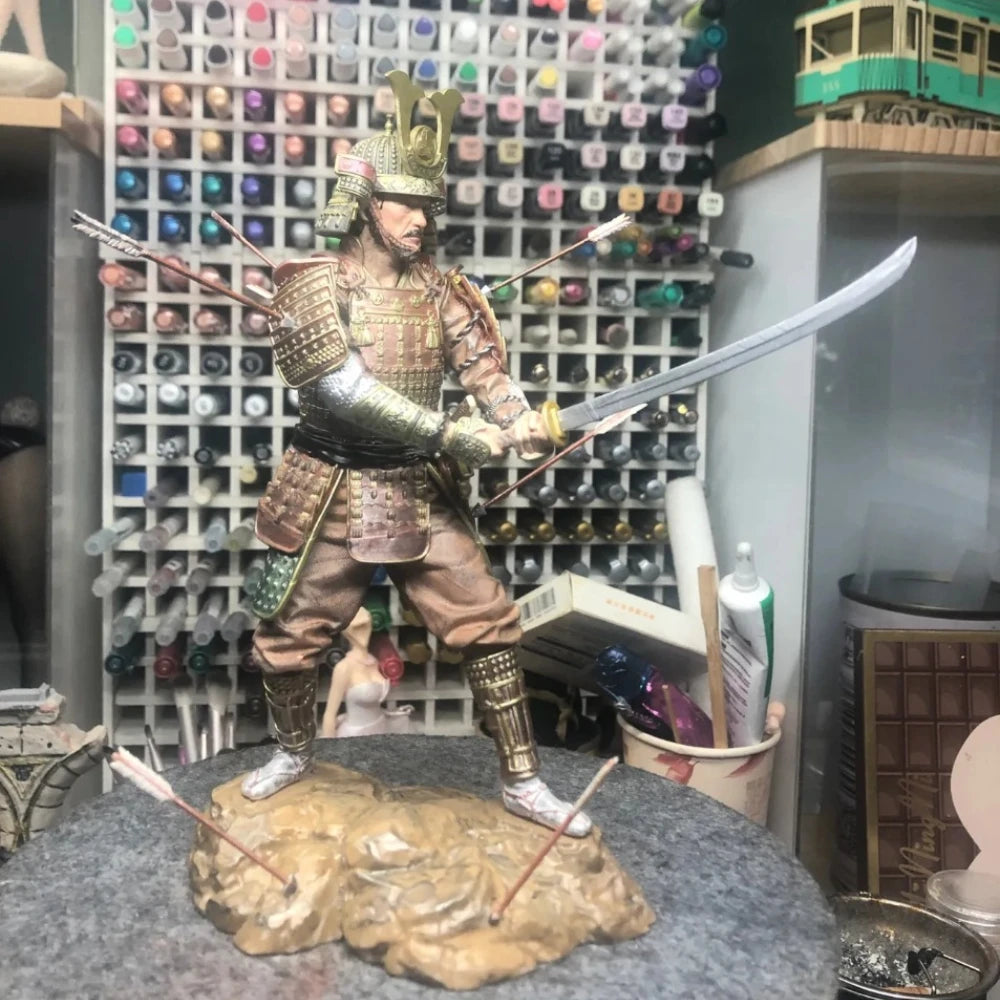 Medieval Samurai Warrior, Resin Model Figure Kit, Unassembled and Unpainted
