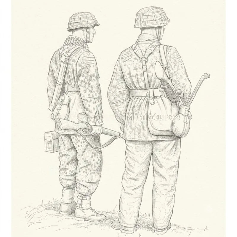 1/35 WWI Infantry Soldiers with Gas Masks, 2 Figures, Resin Model Figure Kit, Unassembled and Unpainted