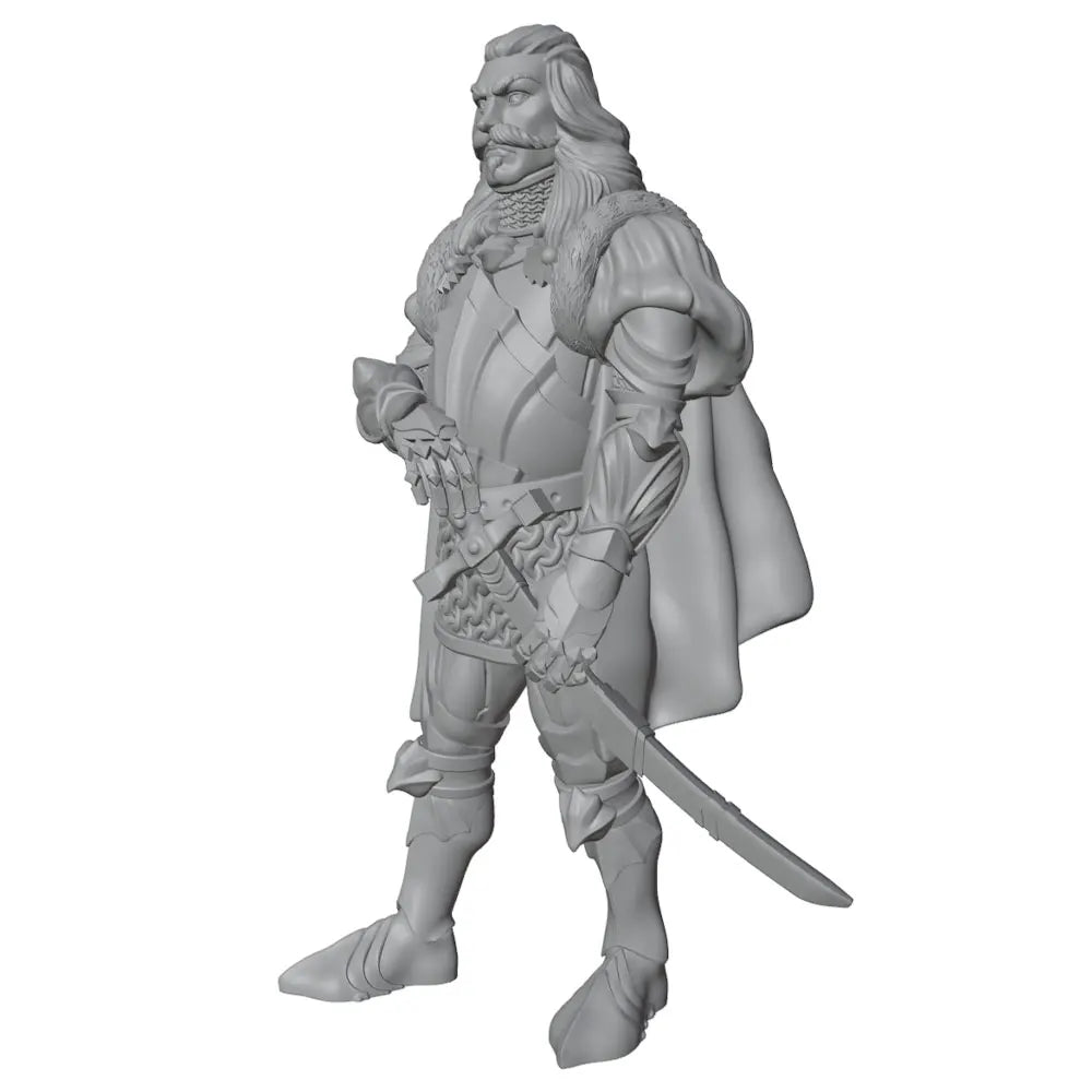 75mm Medieval Fantasy Officer, Resin Model Figure Kit, Unassembled and Unpainted