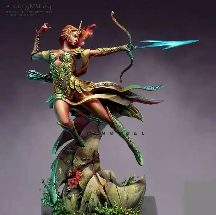 1/24 Archer Fairy, Resin Model Figure Kit, Fantasy Theme, Unassembled and Unpainted
