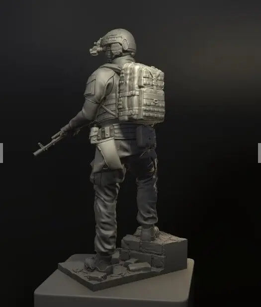 1/24 Modern Combat Operator with Night Vision Goggles, Resin Model Figure Kit, Unassembled and Unpainted