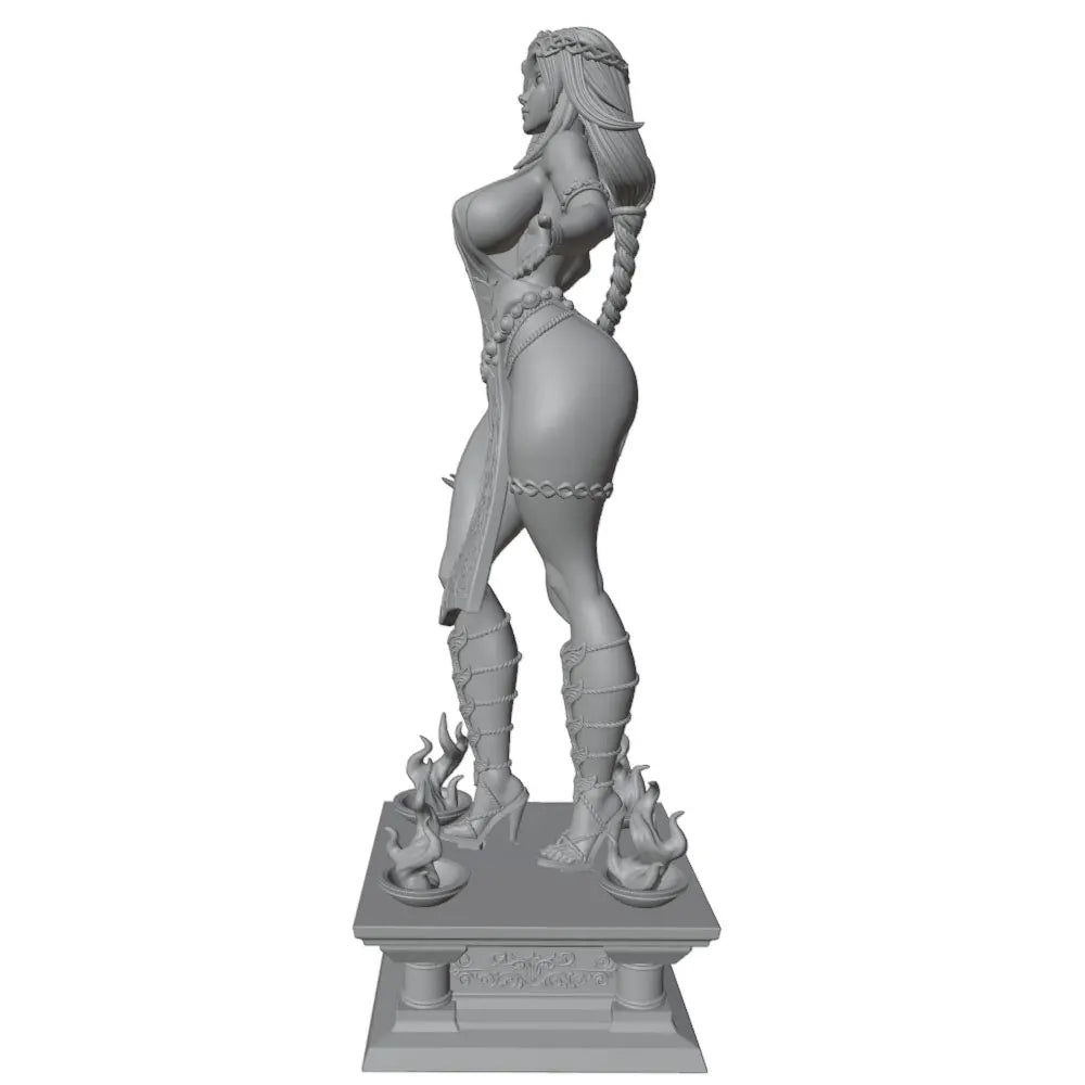 1/24 Pin-Up with Mythological Base, Resin Model Figure Kit, Unassembled and Unpainted