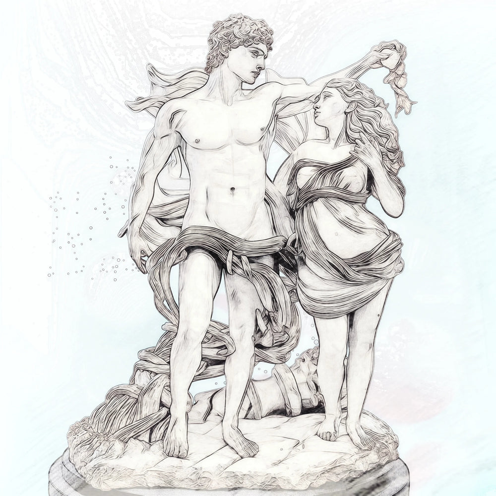 1/24 Biblical, 2 Figures, Resin Model Figure Kit, Mythology Theme, Unassembled and Unpainted