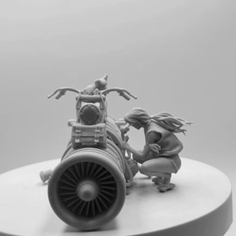 1/24 Dragons & Creatures, 5 Figures, Resin Model Creature Kit, Fantasy Theme, Unassembled and Unpainted