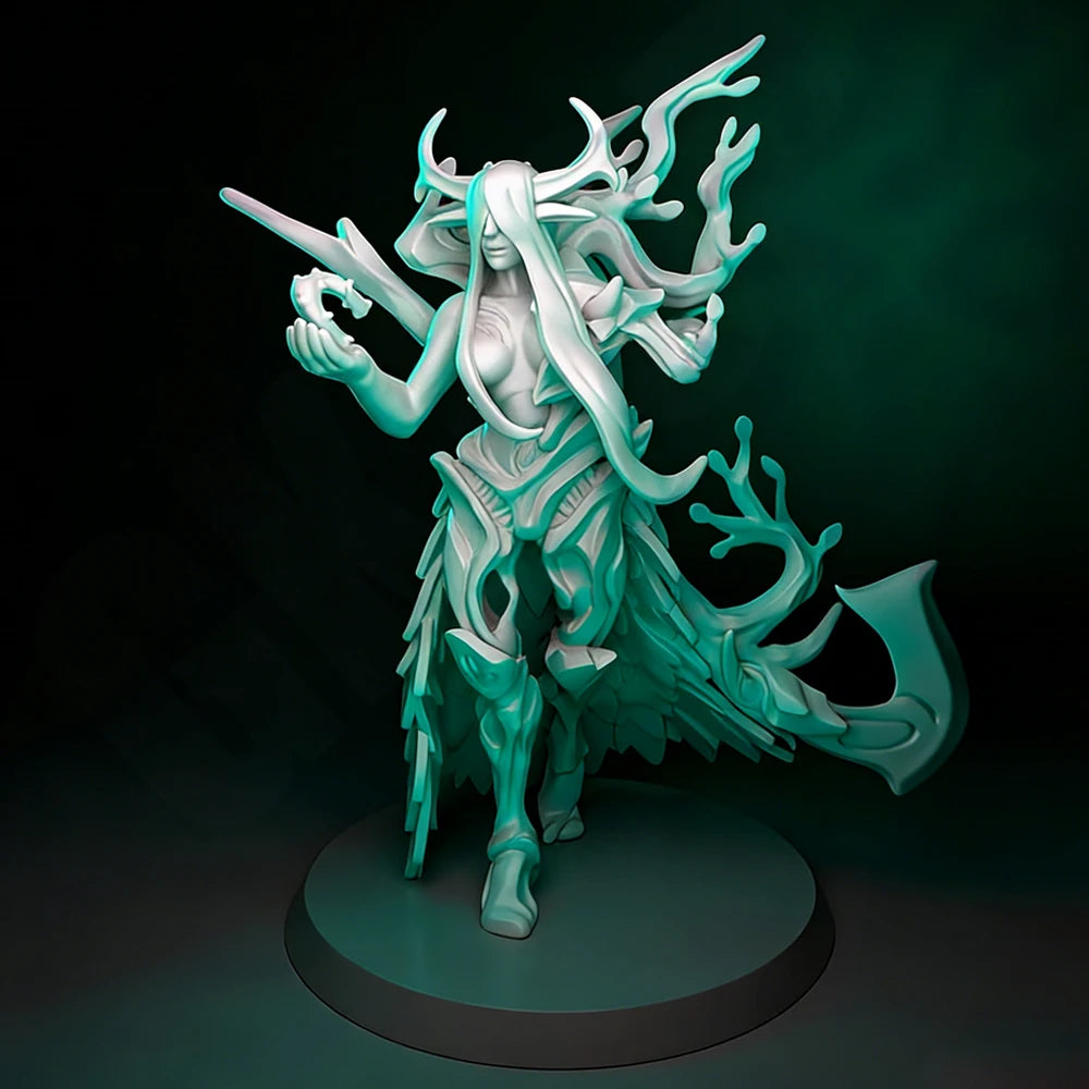 1/24 Antler Nymph Warrior, Resin Model Figure Kit, Fantasy Theme, Unassembled and Unpainted