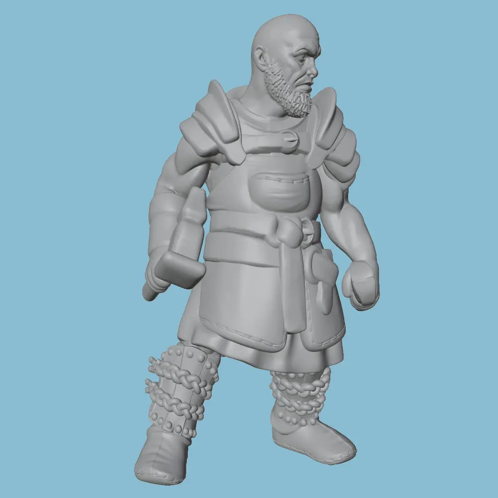 75mm Medieval Blacksmith, Resin Model Figure Kit, Unassembled and Unpainted
