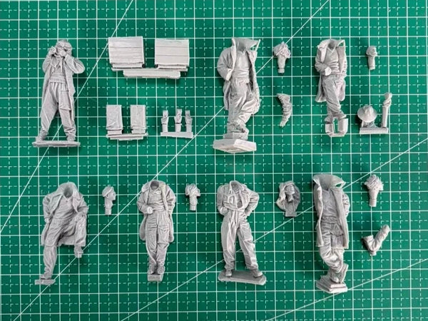 1/35 Modern British Special Forces Set, 7 Figures, Resin Model Figure Kit, Unassembled and Unpainted