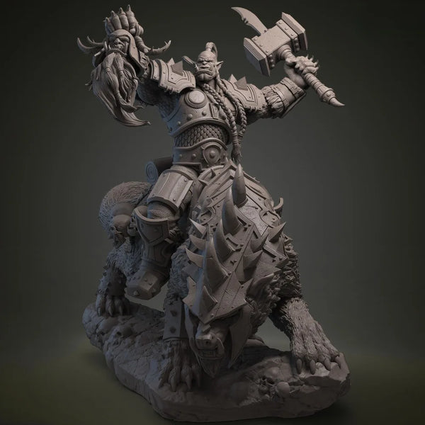 210mm Ogream Ruin Hammer, Resin Model Figure Kit, Fantasy Theme, Unassembled and Unpainted