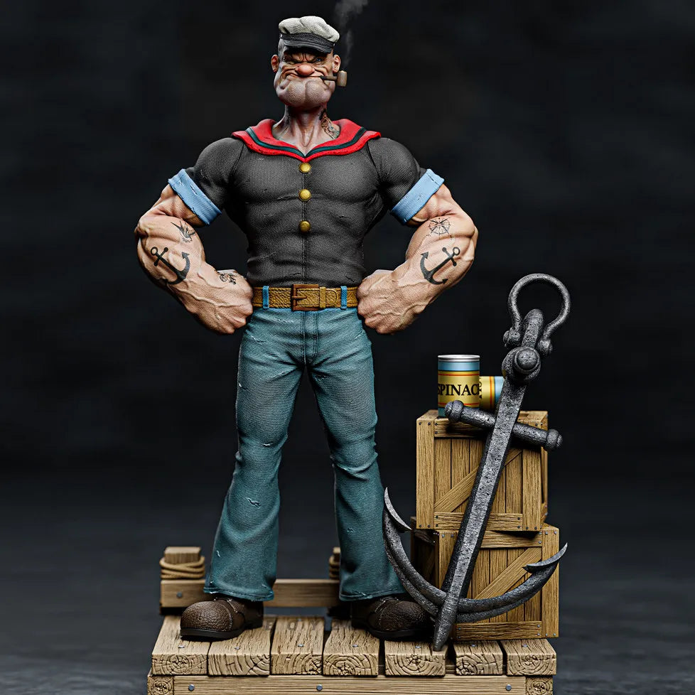 75mm Sailor Soldier with Anchor, Resin Model Figure Kit, Military Theme, Unassembled and Unpainted