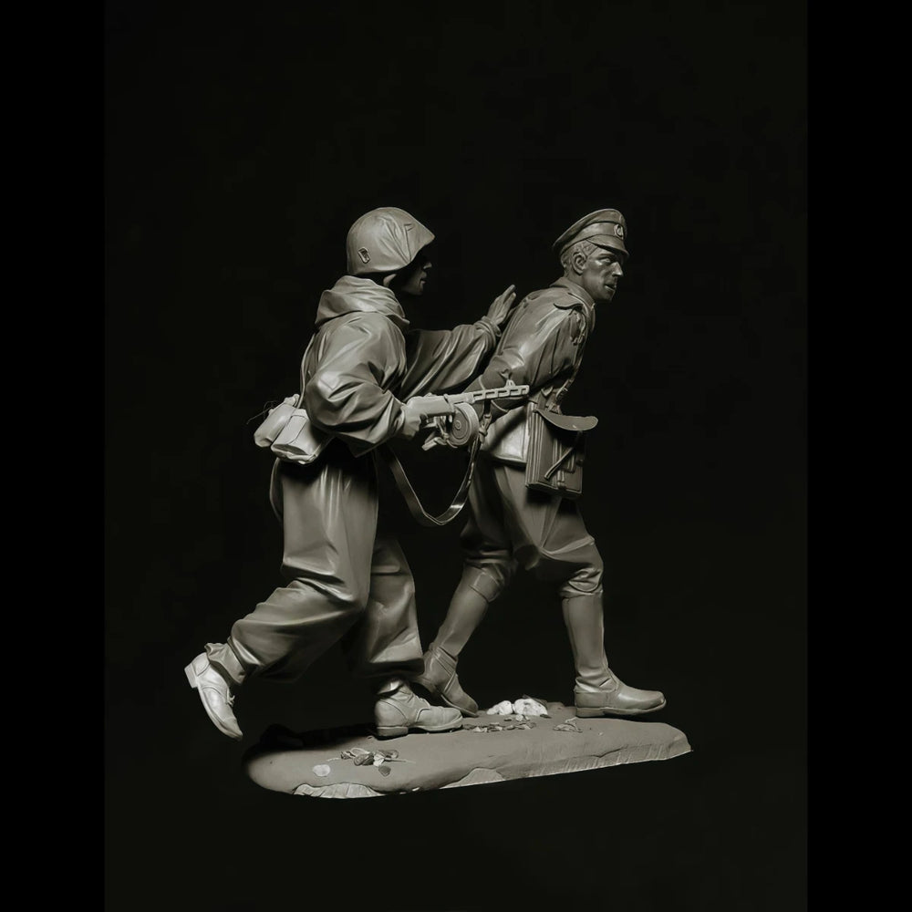 75mm WWI Infantry Squad, 2 Figures, Resin Model Figure Kit, Unassembled and Unpainted