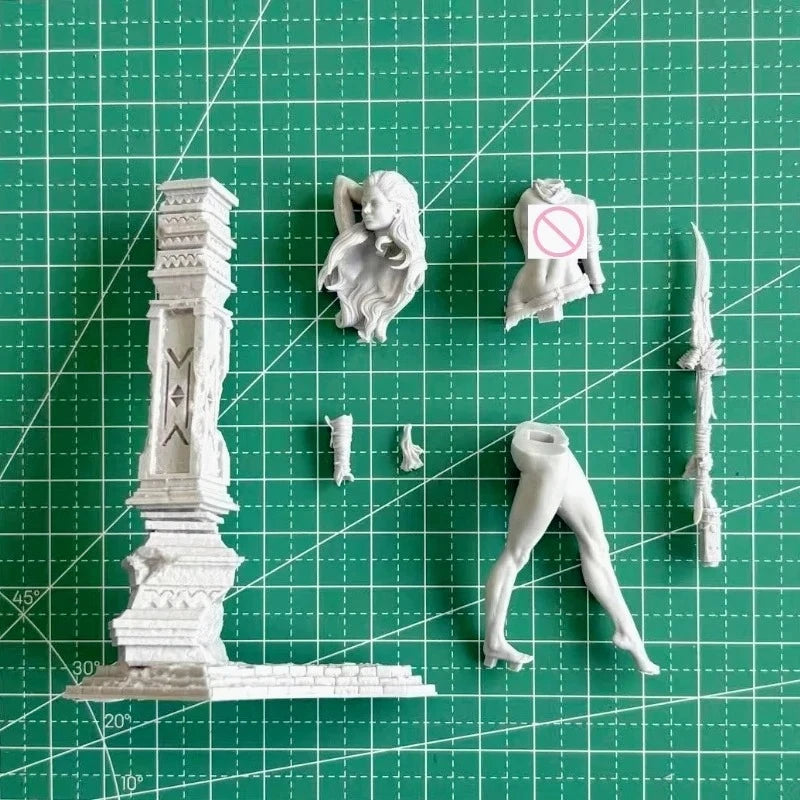 1/24 Female Huntress Warrior, Resin Model Figure Kit, Fantasy Theme, Unassembled and Unpainted