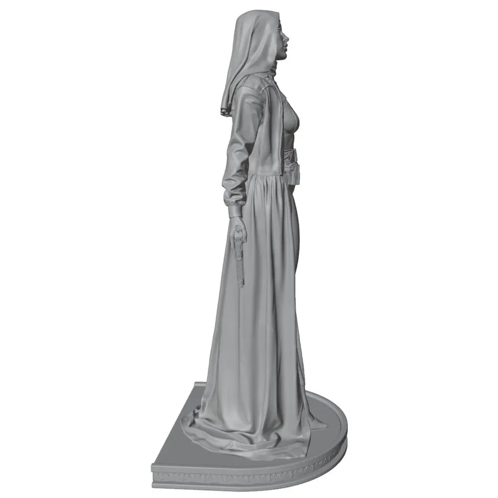 75mm Nun Warrior, Resin Model Figure Kit, Fantasy Theme, Unassembled and Unpainted