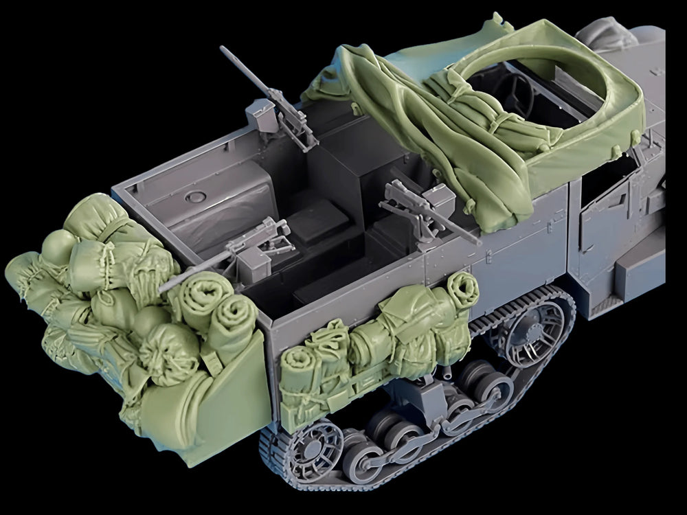 1/35 WWII M2A1 Halftrack, Resin Model Vehicle Kit, Unassembled and Unpainted