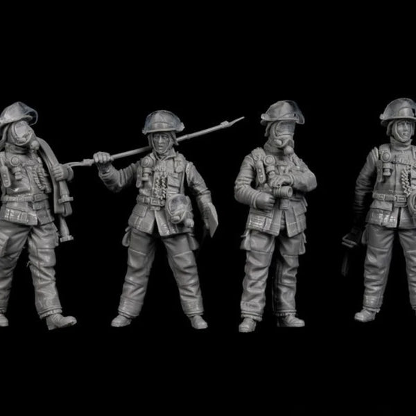 1/35 WWI Allied Infantry, 7 Figures, Resin Model Figure Kit, Unassembled and Unpainted