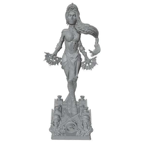 1/24 Sorceress Conjuring Arcane Spikes, Resin Model Figure Kit, Fantasy Theme, Unassembled and Unpainted