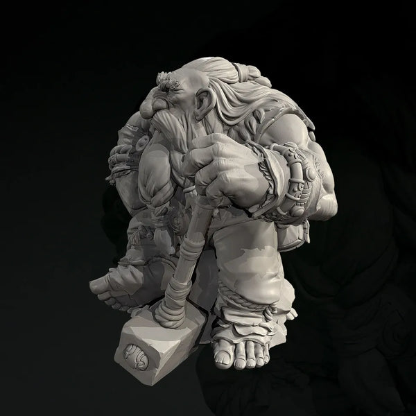 65mm Dwarf, Resin Model Bust Kit, Fantasy Theme, Unassembled and Unpainted