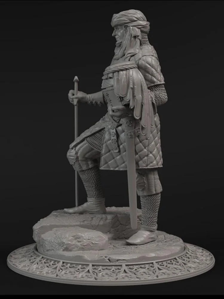 1/24 Medieval Italian Condottiere Commander, Resin Model Figure Kit, Unassembled and Unpainted