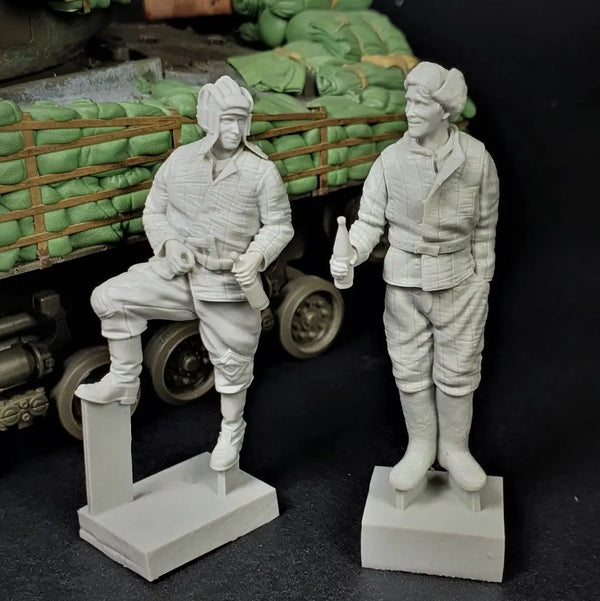 1/35 WWI Soldier, 2 Figures, Resin Model Figure Kit, Unassembled and Unpainted
