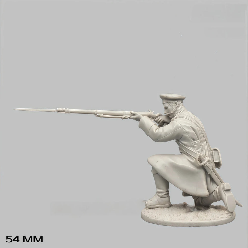 54mm Modern 19th Century Russian Grenadier, Resin Model Figure Kit, Unassembled and Unpainted