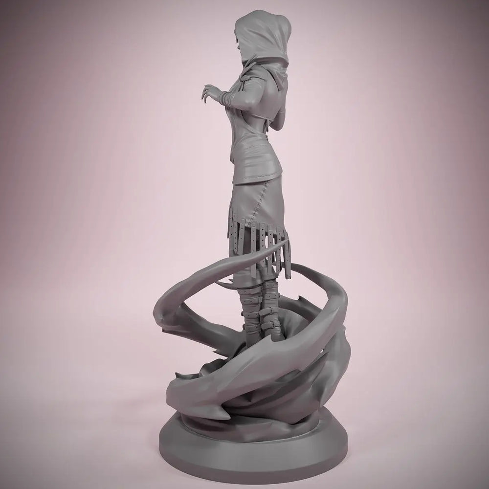 80mm Morrigan Sorceress, Resin Model Figure Kit, Fantasy Theme, Unassembled and Unpainted