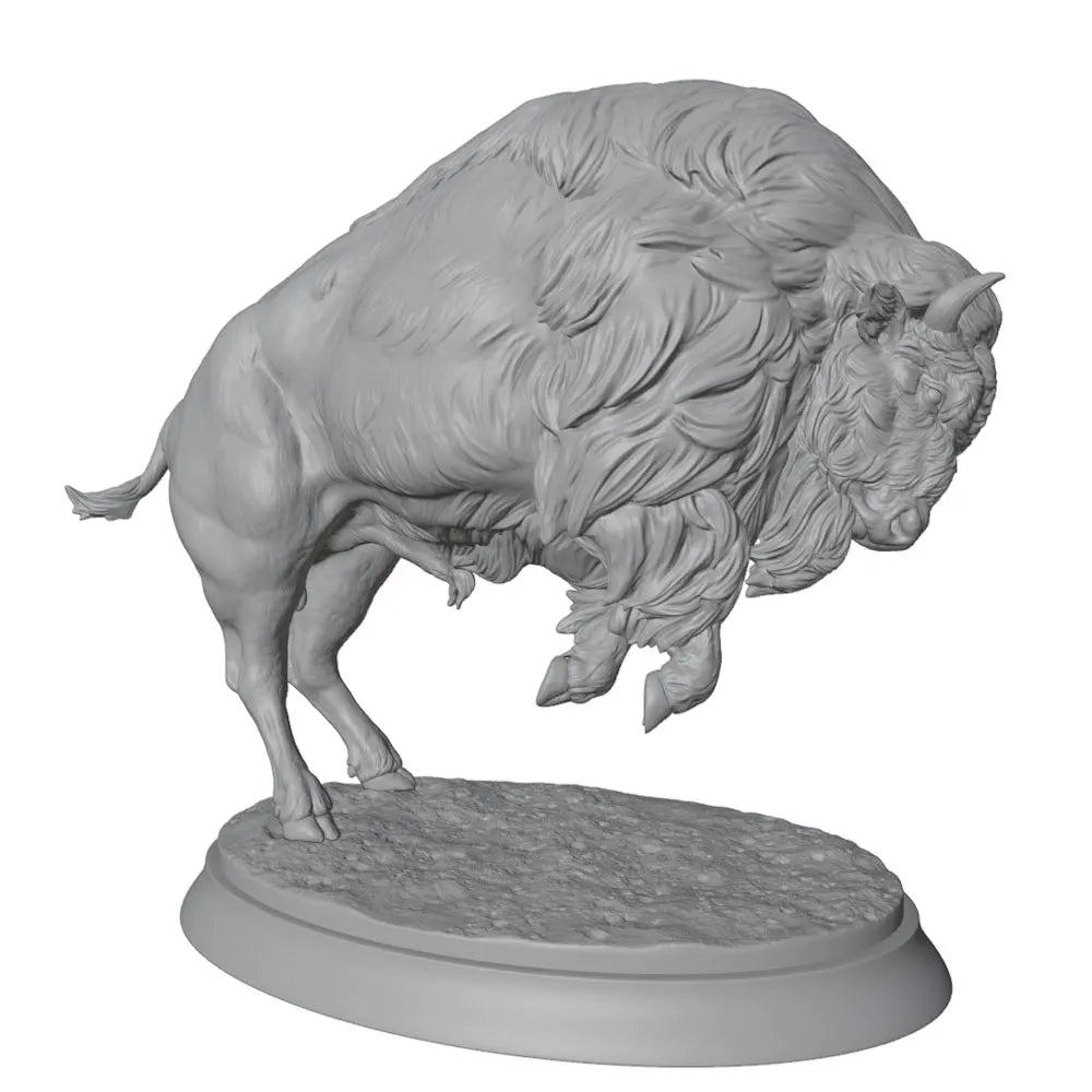 North American Bison, Resin Model Creature Kit, Wildlife Theme, Unassembled and Unpainted
