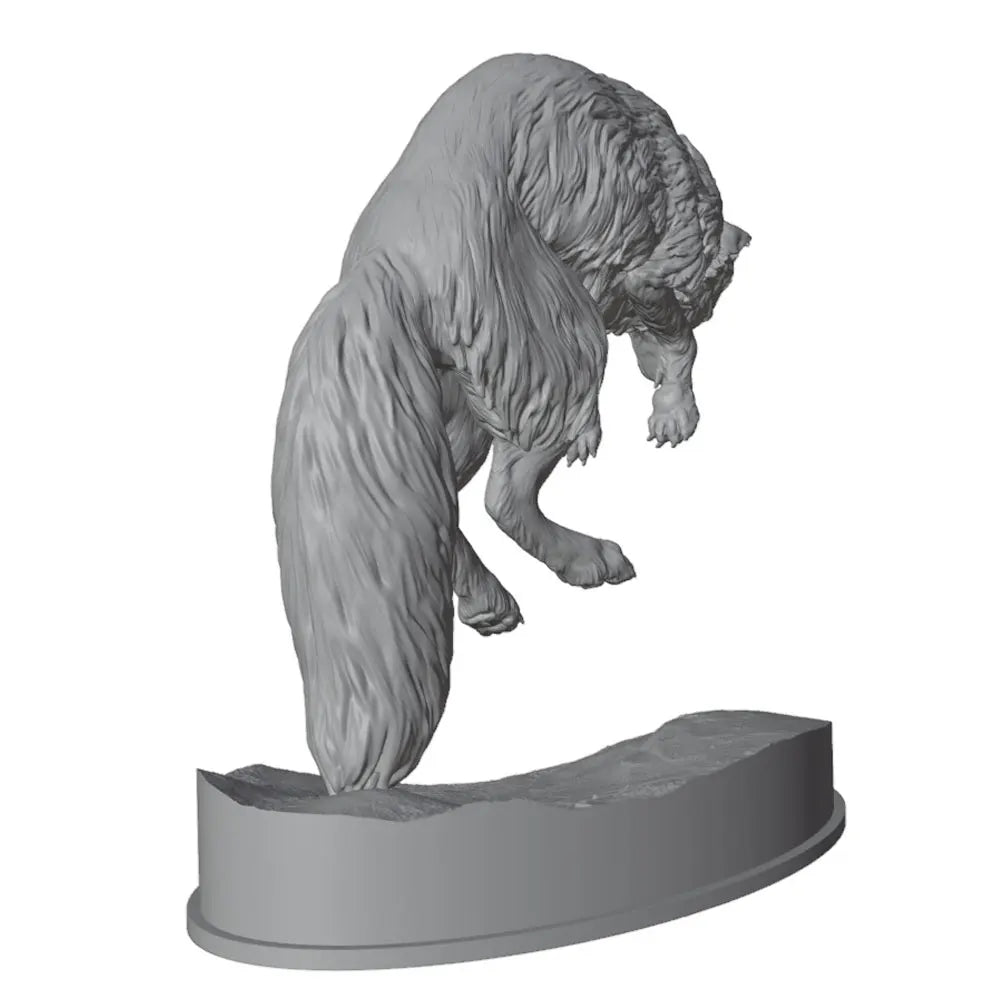 45mm Arctic Fox, Resin Model Creature Kit, Wildlife Theme, Unassembled and Unpainted