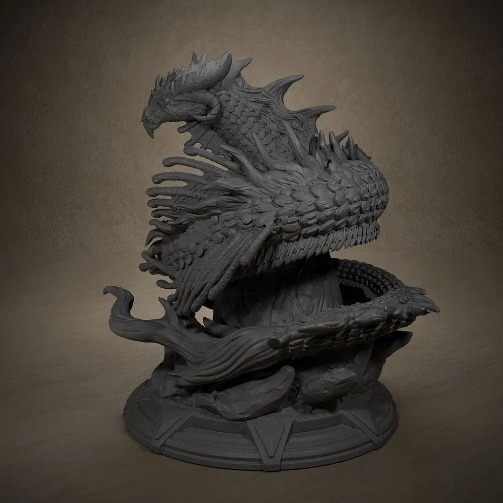 70mm Eastern Dragon Beast, Resin Model Creature Kit, Fantasy Theme, Unassembled and Unpainted