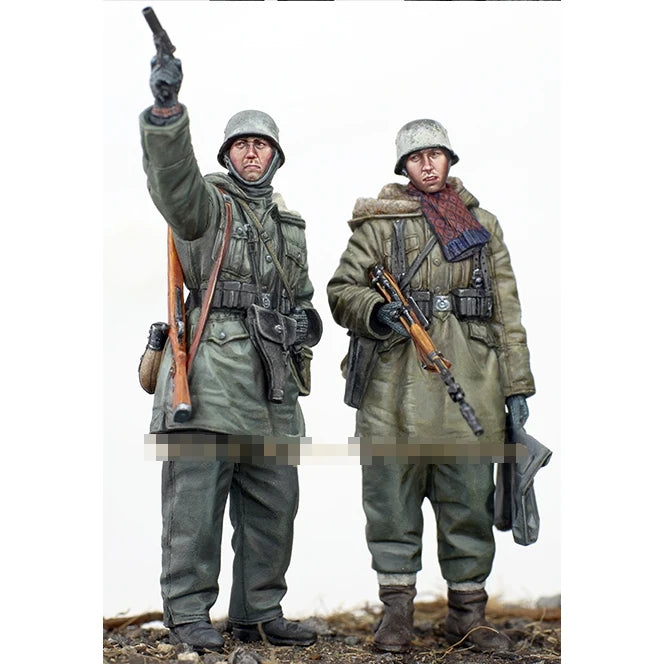 WWII German & Soviet Soldiers — 1/35 Resin Figure Set