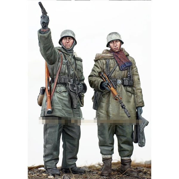 WWII German & Soviet Soldiers — 1/35 Resin Figure Set