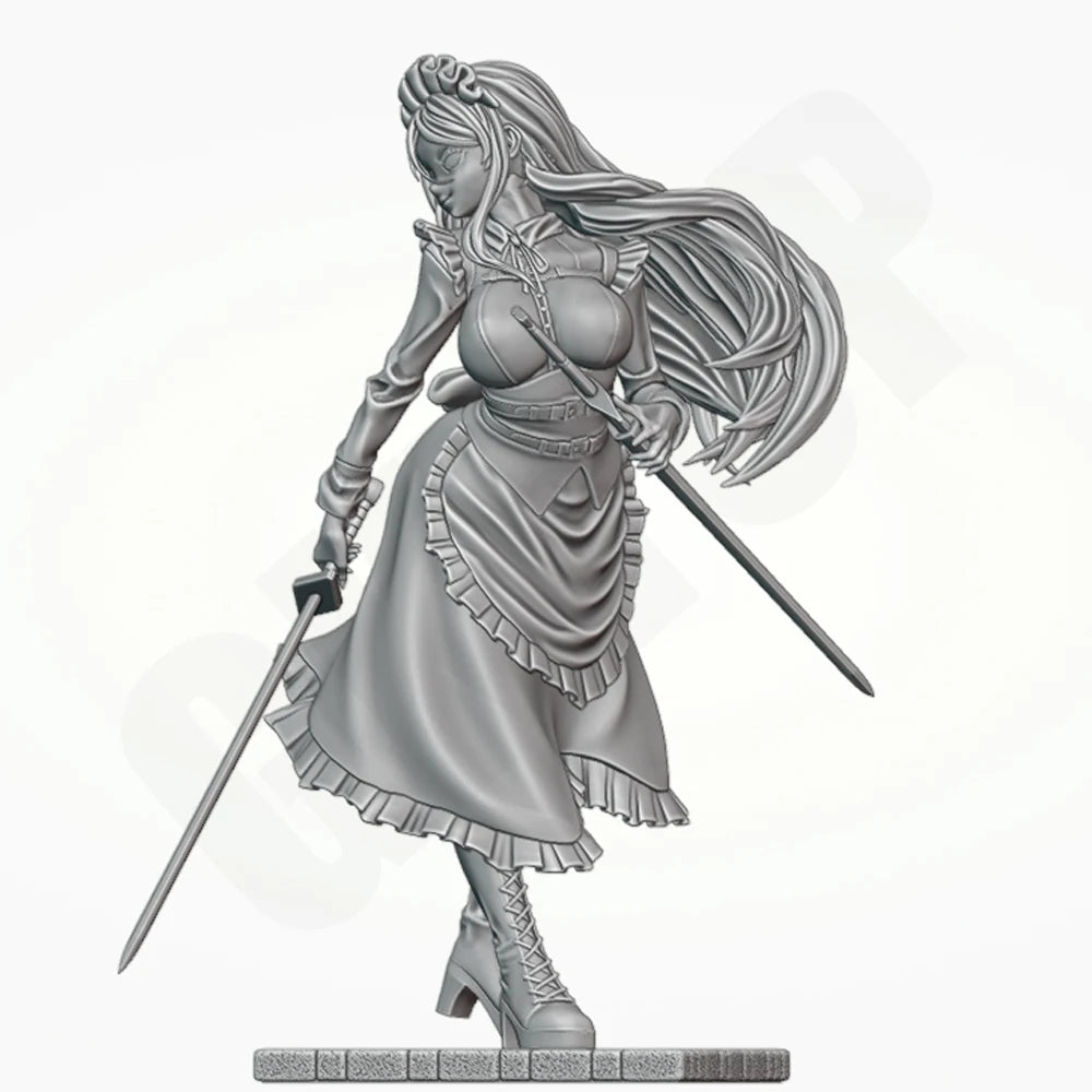 1/24 Belle Sylpha Warrior, Resin Model Figure Kit, Fantasy Theme, Unassembled and Unpainted