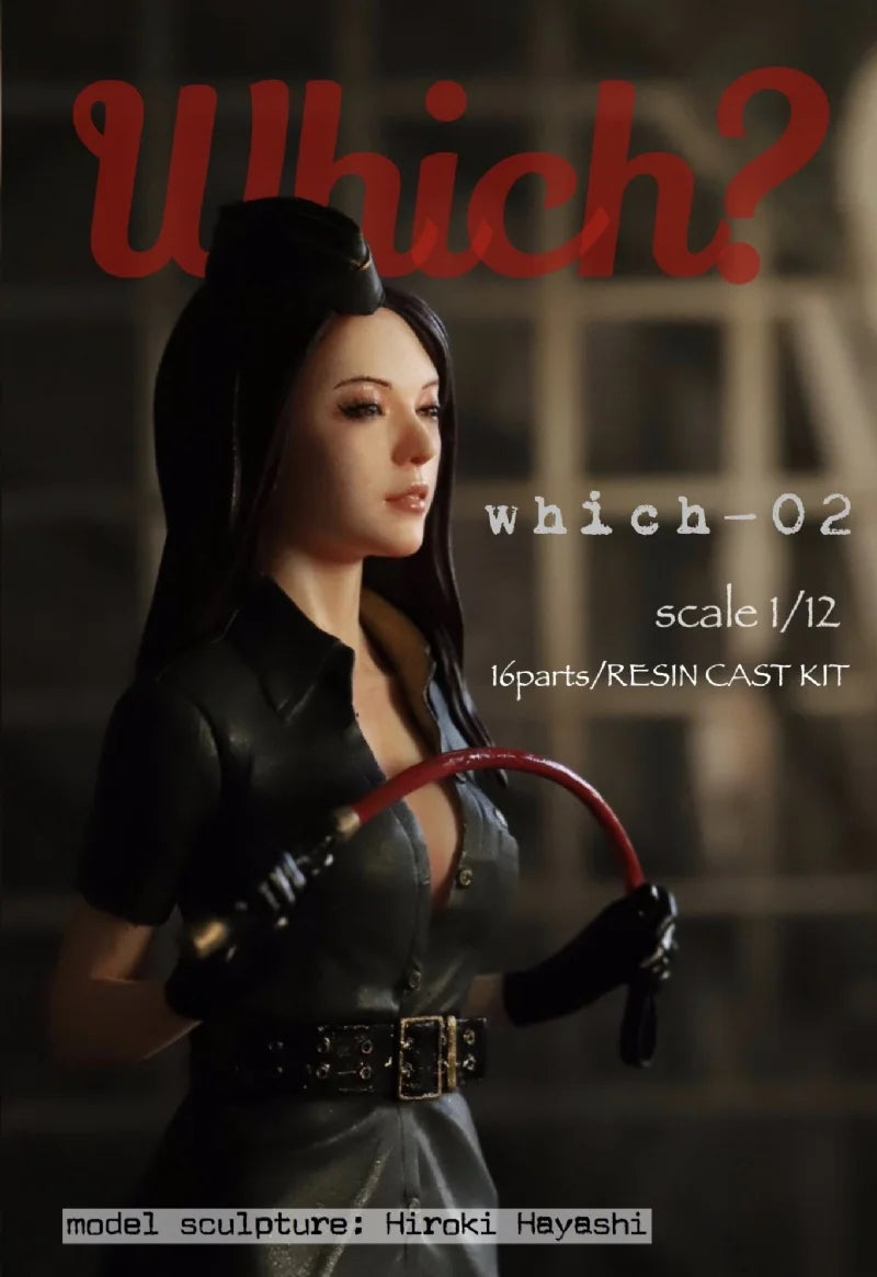1/12 Female with Whip, Resin Model Figure Kit, Unassembled and Unpainted