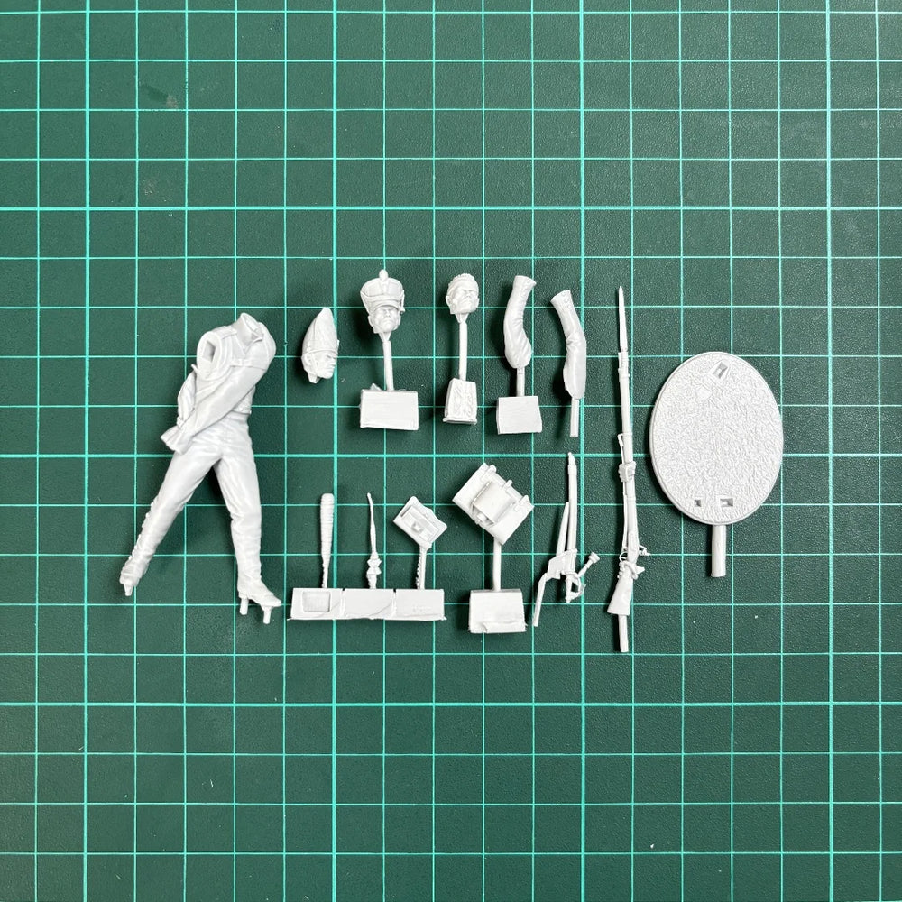54mm Napoleonic Russian Grenadier, Resin Model Figure Kit, Unassembled and Unpainted