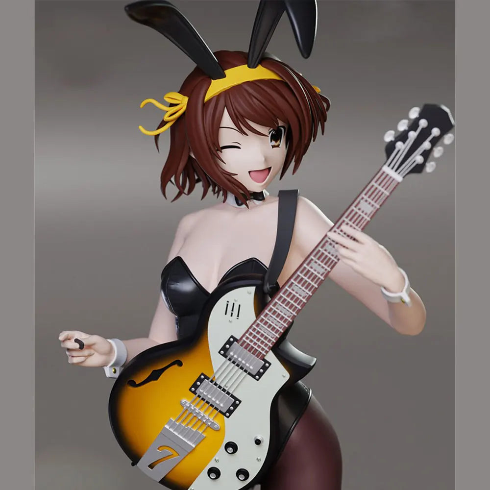 75mm Anime Bunny Girl with Guitar, Resin Model Figure Kit, Unassembled and Unpainted