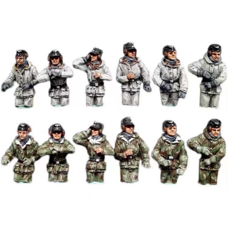 1/72 Modern Arctic Combat Soldiers, 12 Figures, Resin Model Figure Kit, Unassembled and Unpainted