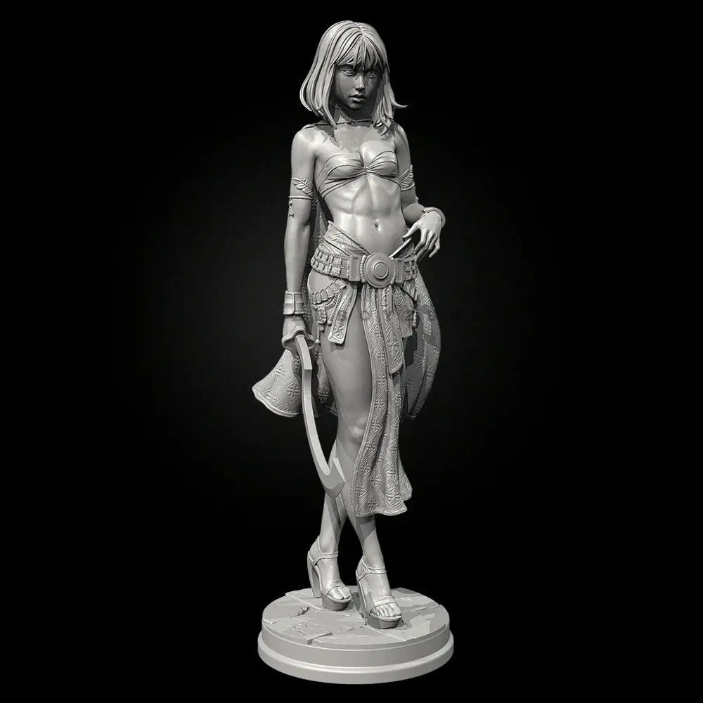 75mm Brunhild Warrior, Resin Model Figure Kit, Fantasy Theme, Unassembled and Unpainted