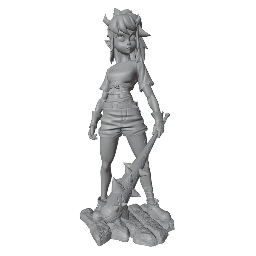 1/24 Warrior Girl, Resin Model Figure Kit, Anime Theme, Unassembled and Unpainted