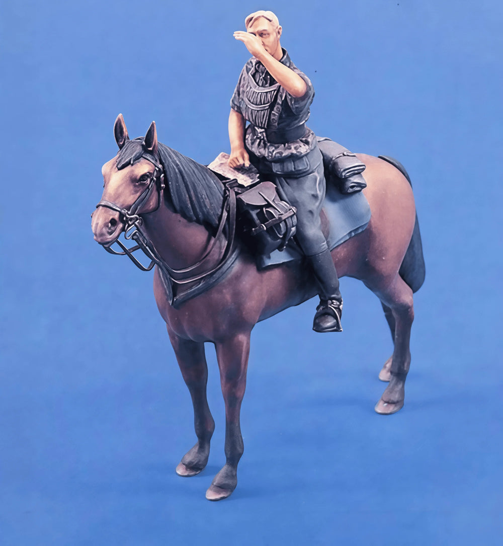 1/35 Napoleonic Mounted Cavalry, Resin Model Figure Kit, Unassembled and Unpainted