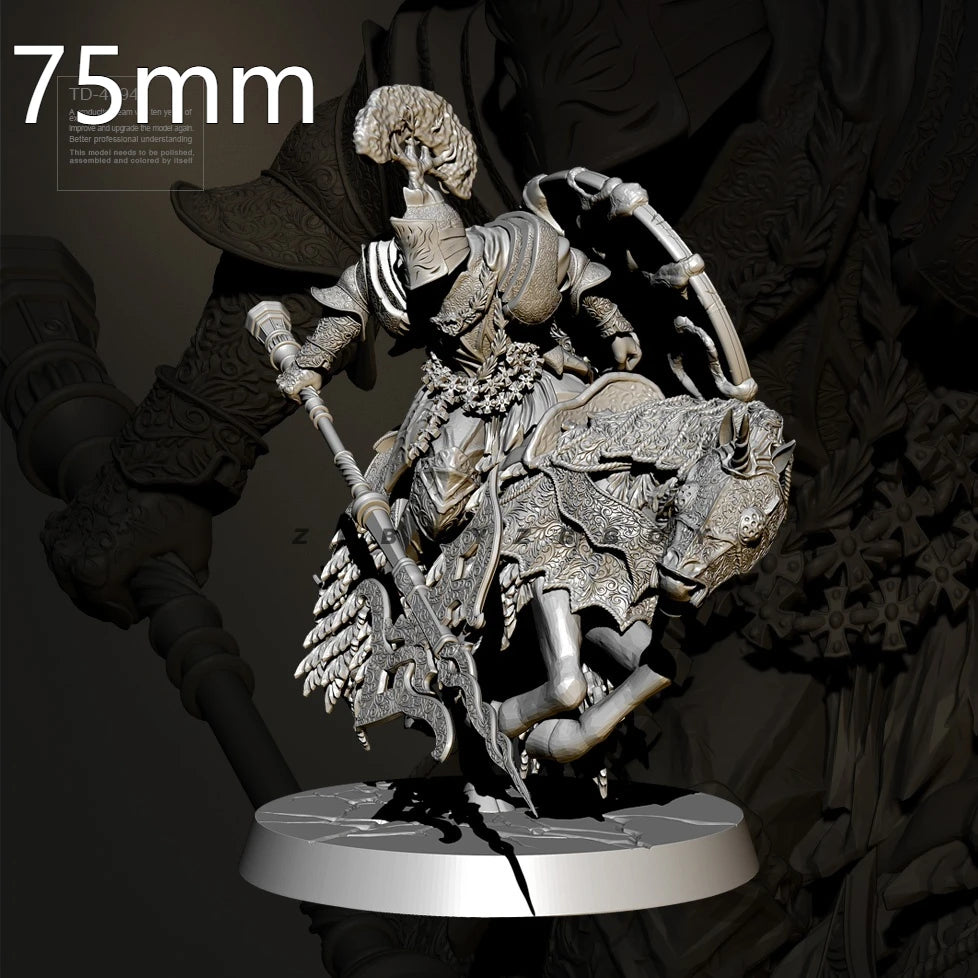 Knight on Dragon, Resin Model Figure Kit, Fantasy Theme, Unassembled and Unpainted