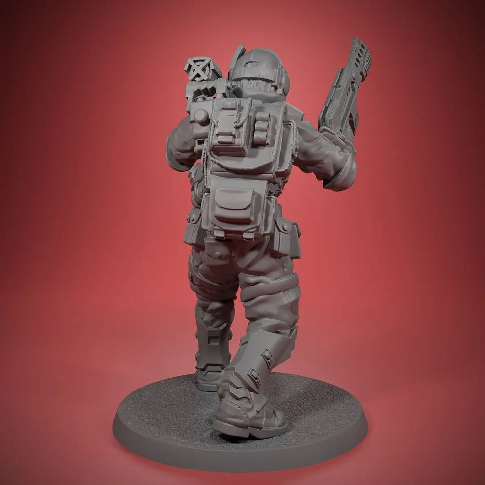 Armored Soldier, Resin Model Figure Kit, Sci-Fi Theme, Unassembled and Unpainted