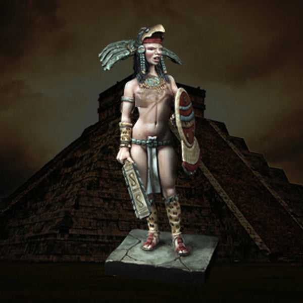 1/24 Aztec Eagle Warrior, Resin Model Figure Kit, Fantasy Theme, Unassembled and Unpainted